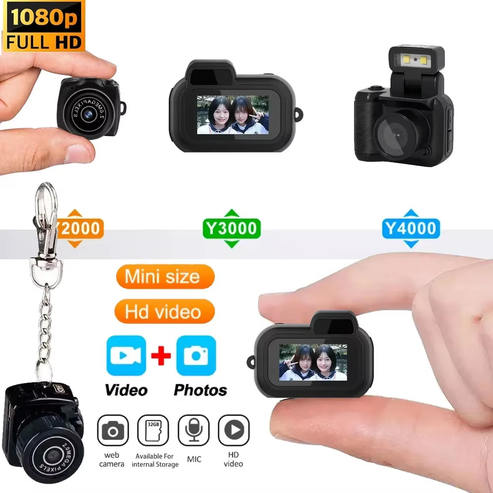 Mini Camera HD Video Audio Recorder Webcam Sport DV DVR Security Mini Cam Pocket Security Monitor Mini Camera with Key Chain